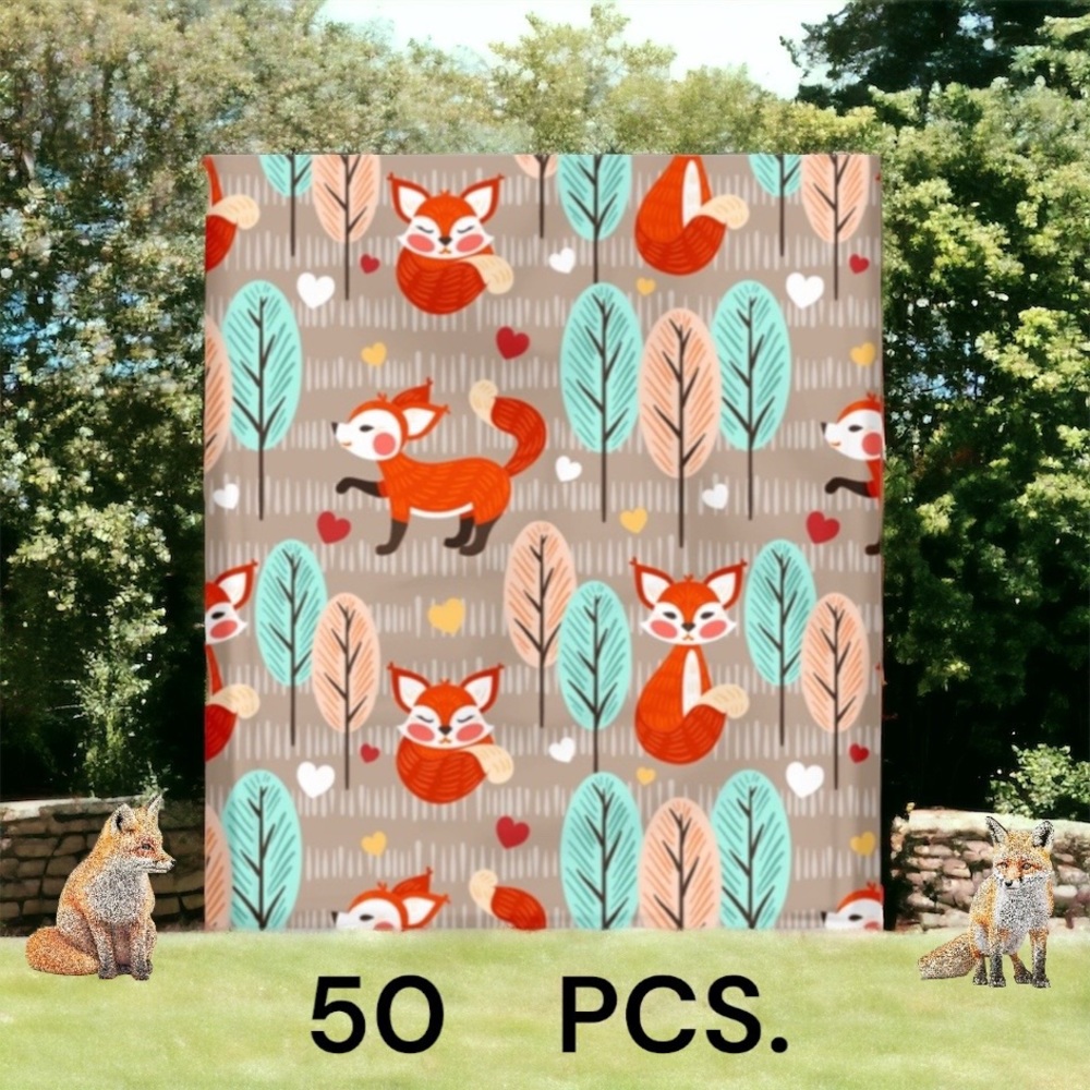 50 10X13 Poly Mailers Fox And Woods Shipping Envelopes PRICE IS FIRM Fall - Picture 2 of 9